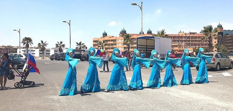 Desfile de la comunidad rusa en Roquetas de Mar